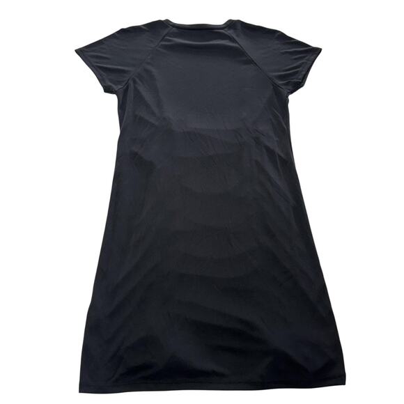 Topshop Dress Womens 10 Black‎ Ruched Drawstring Bodycon T-Shirt Mini Stretch - Picture 2 of 7
